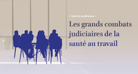 Silhouettes bleues de personnes discutant autour d'une table